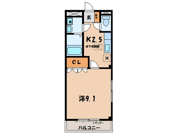 入船町 徒歩2分 1階の物件間取画像